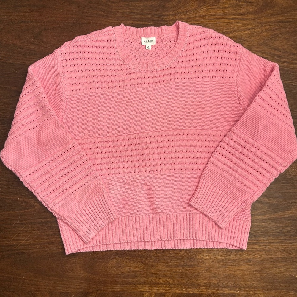 Le Lis Pink Crew Neck Sweater